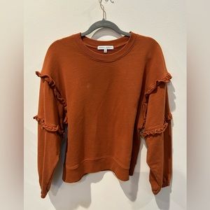 Rebecca Minkoff Ruffle Sleeve Crewneck Sweatshirt